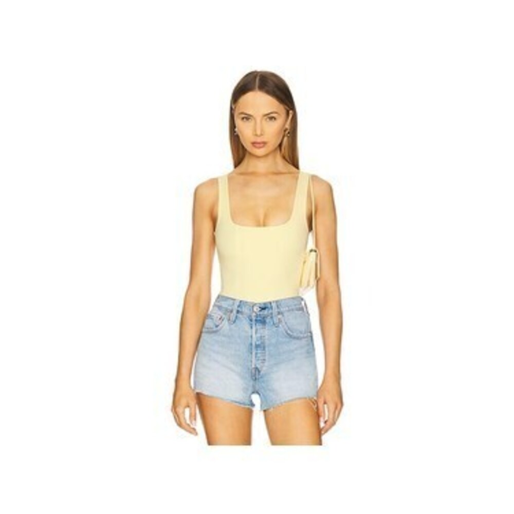 Scuba Modern Tank Bodysuit in Butter Yellow